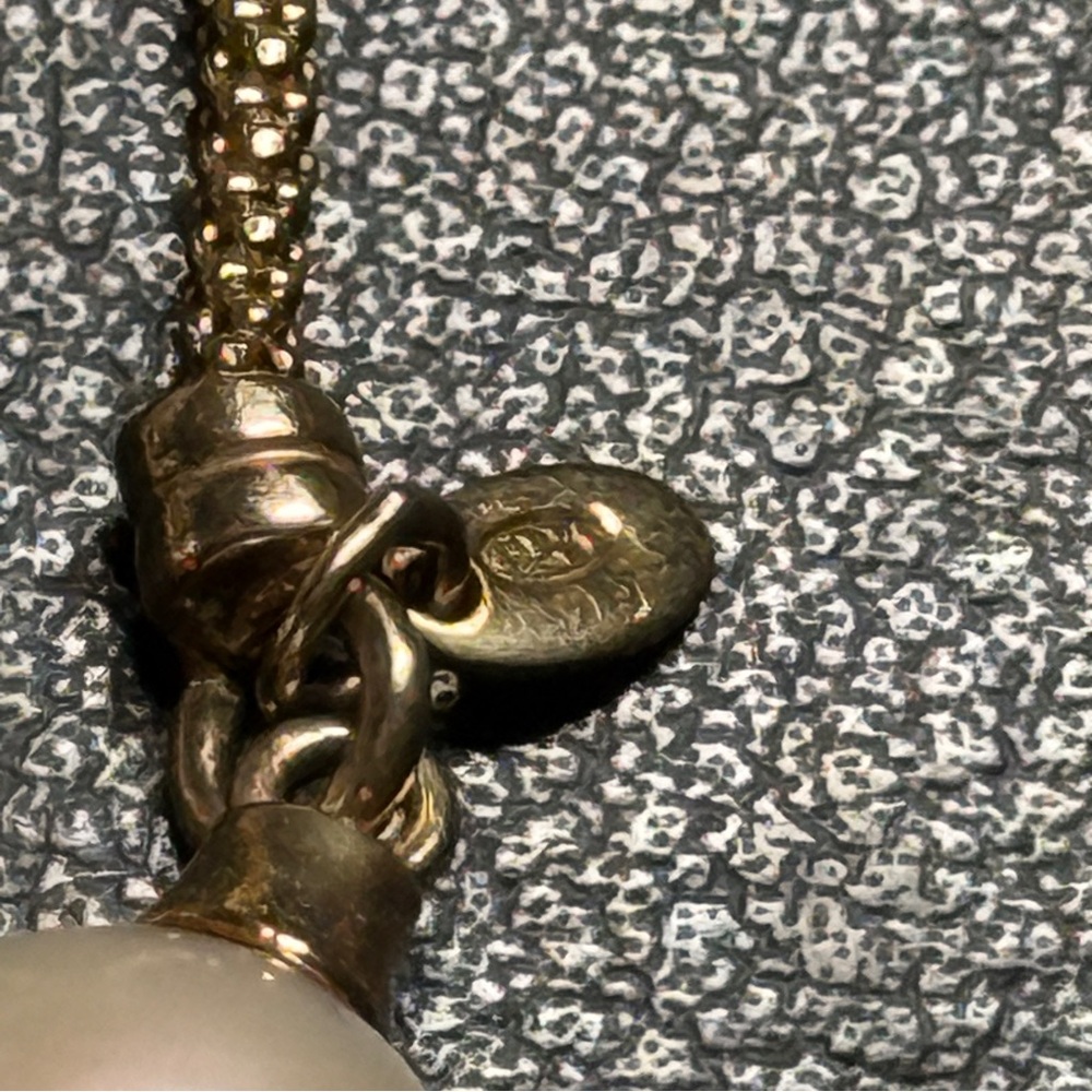 Sterling Silver 925 Vermeil Dyadema Real Pearl End Tassels Y Necklace 36" - Picture 4 of 10